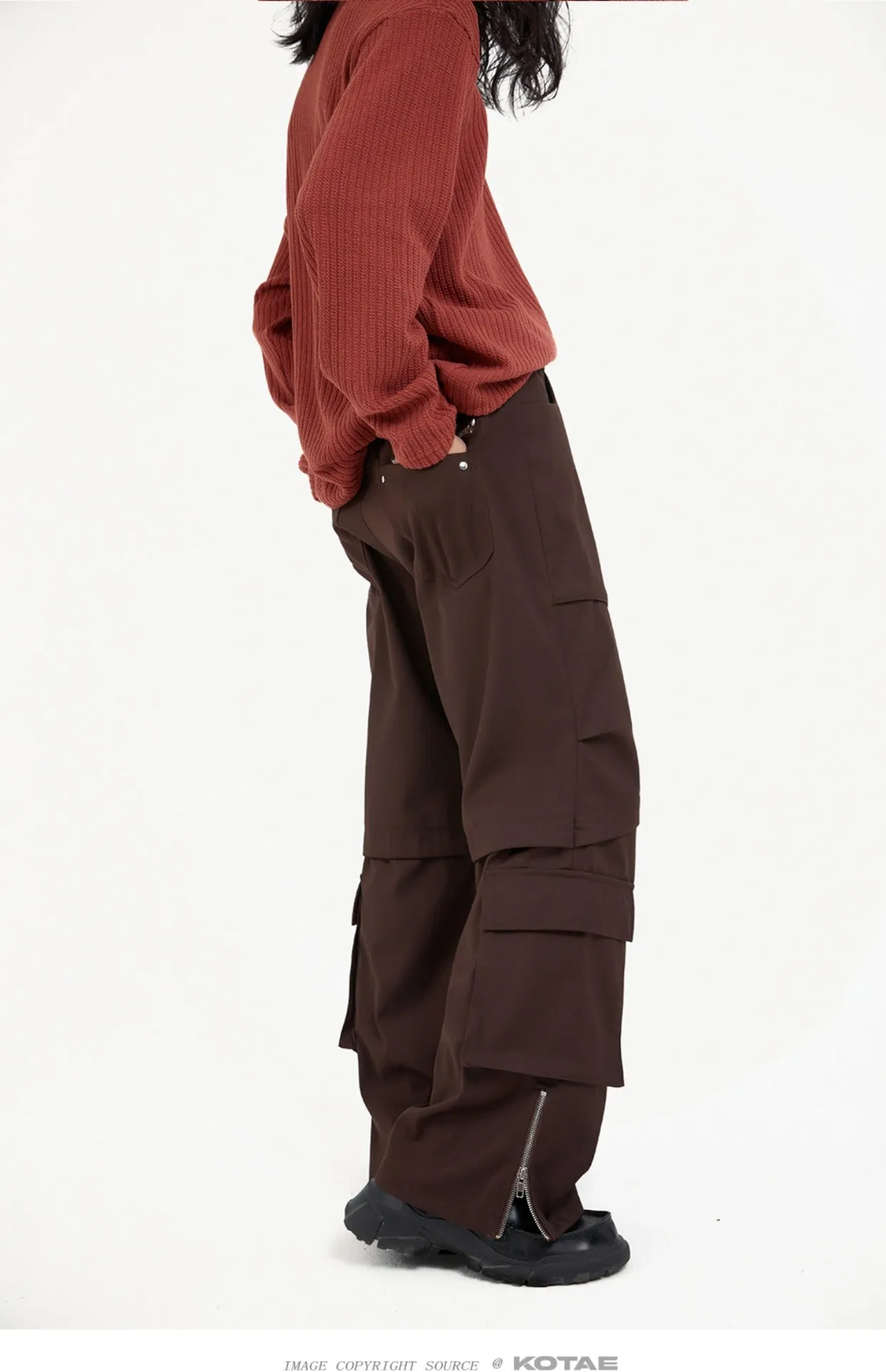 Multi-pocket casual pants