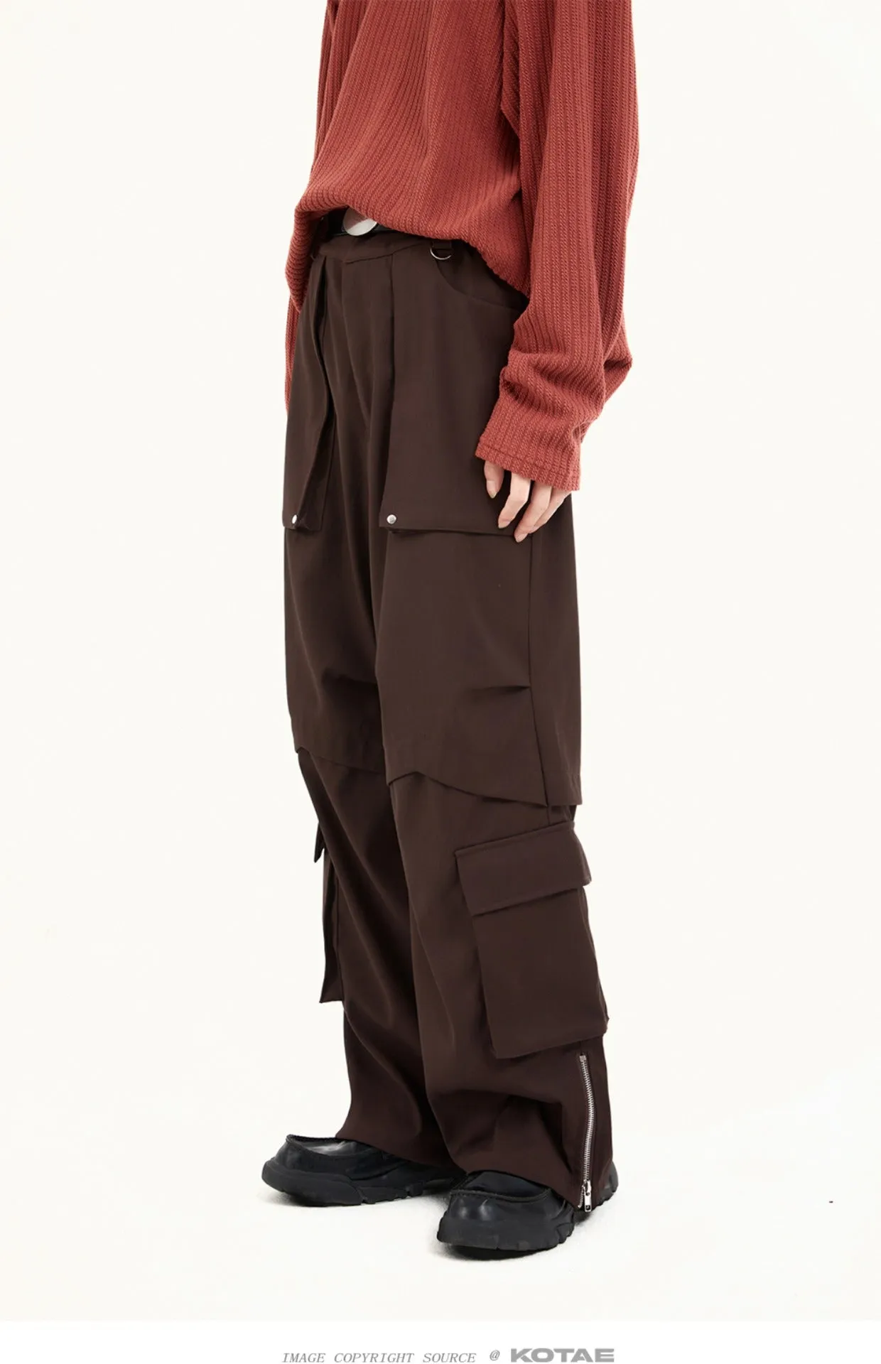 Multi-pocket casual pants
