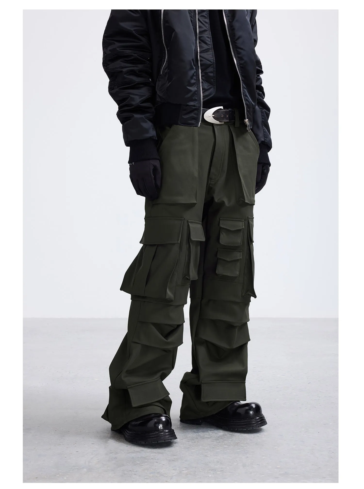 Multi-pocket workwear cannon pants