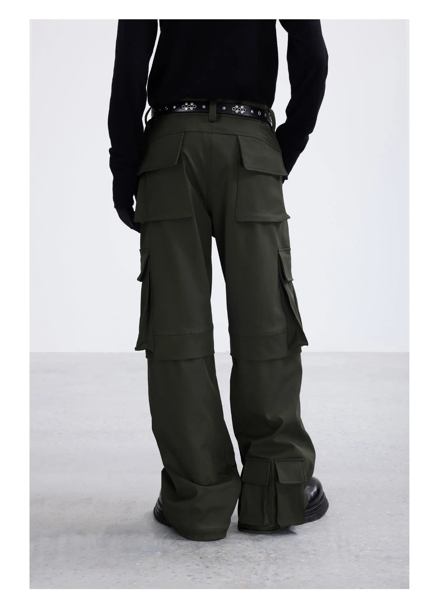 Multi-pocket workwear cannon pants