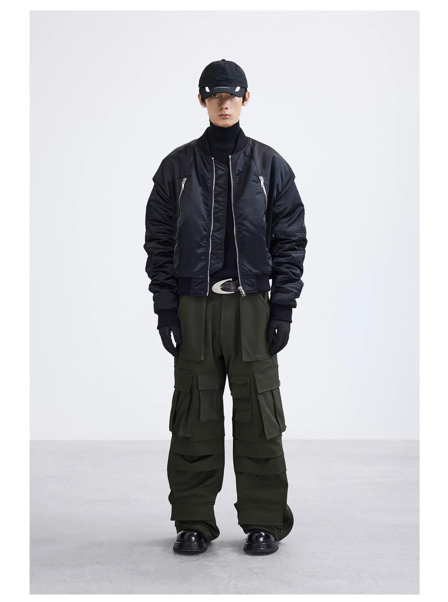 Multi-pocket workwear cannon pants