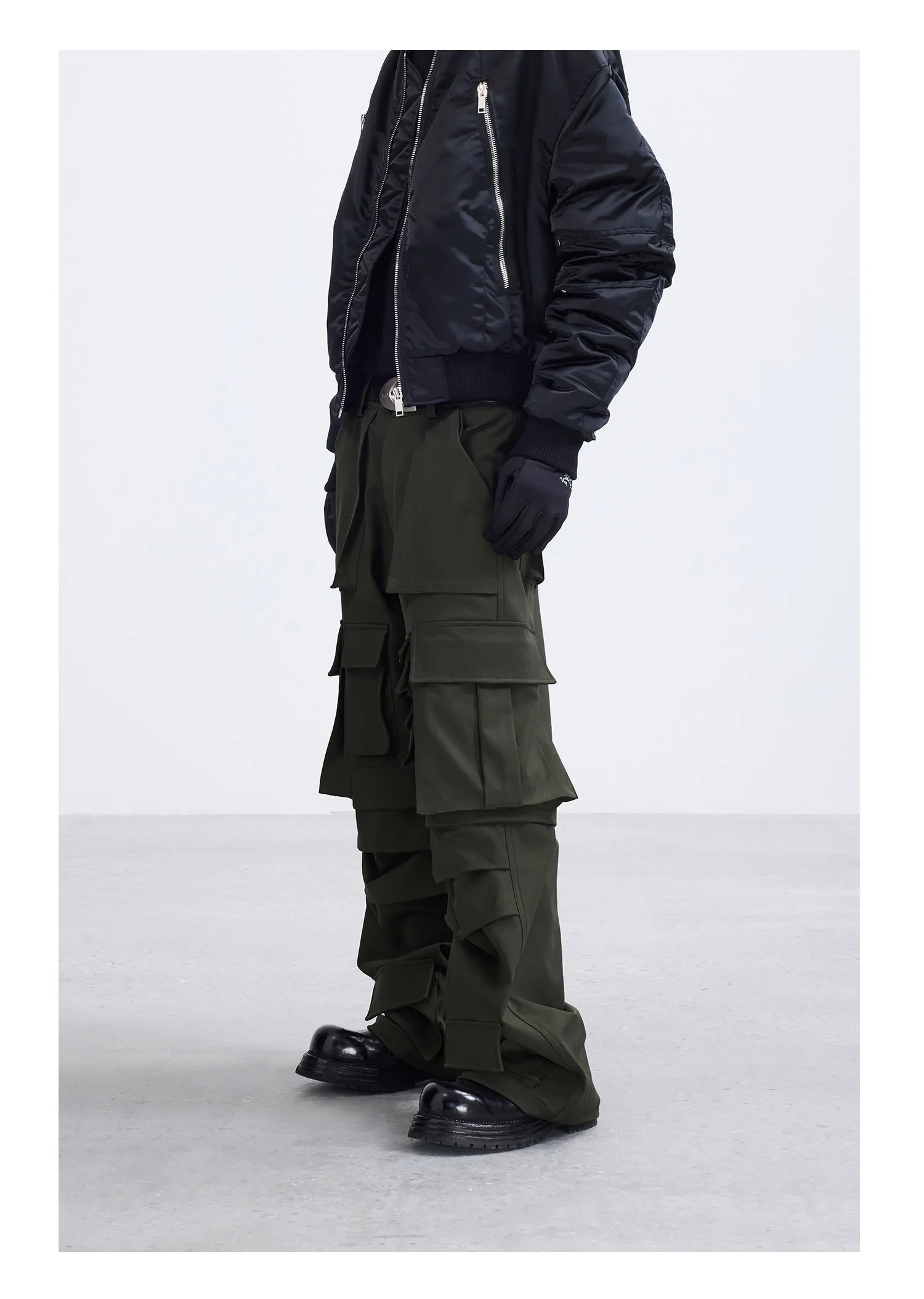 Multi-pocket workwear cannon pants