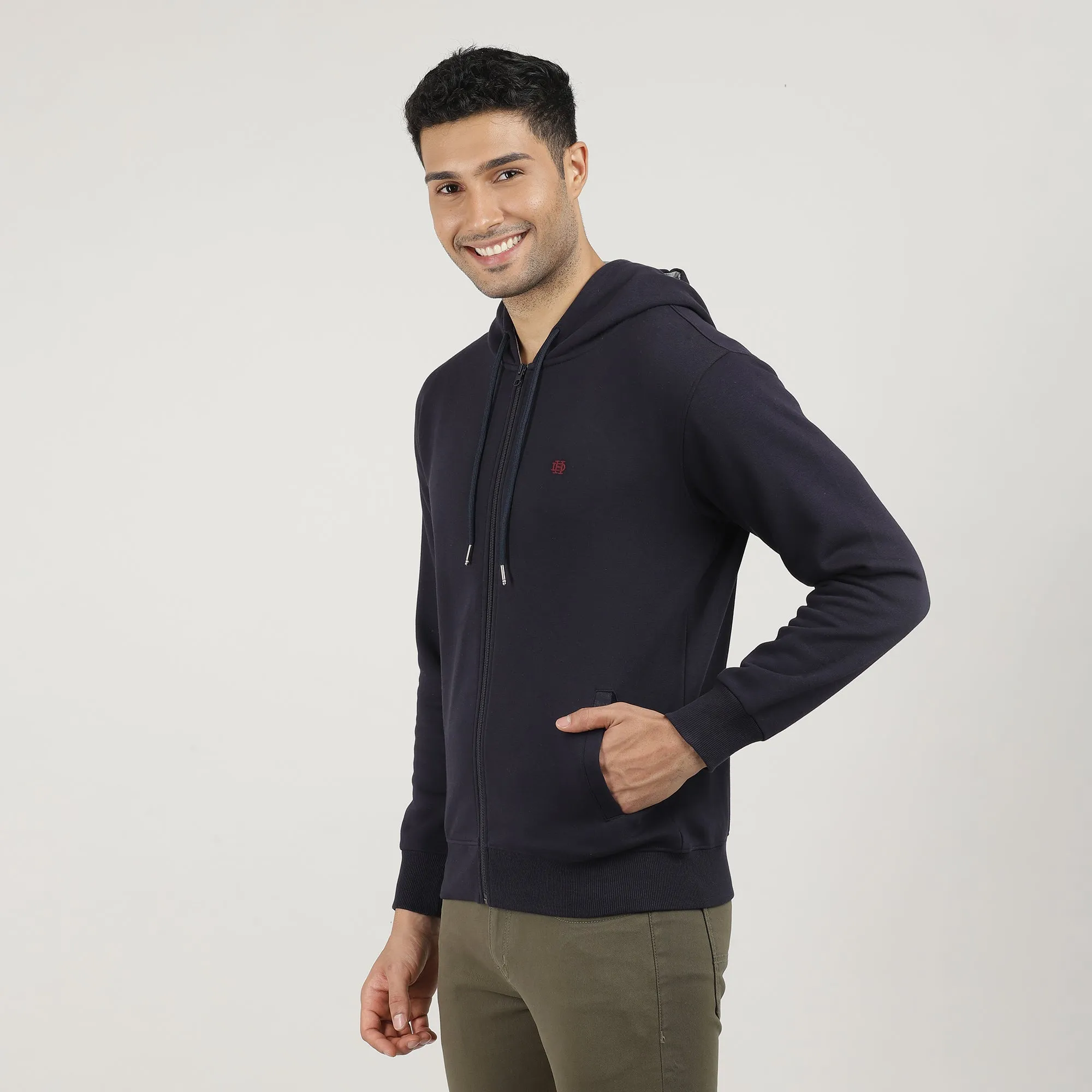 Navy, Fleece Full-Zip Hoodie