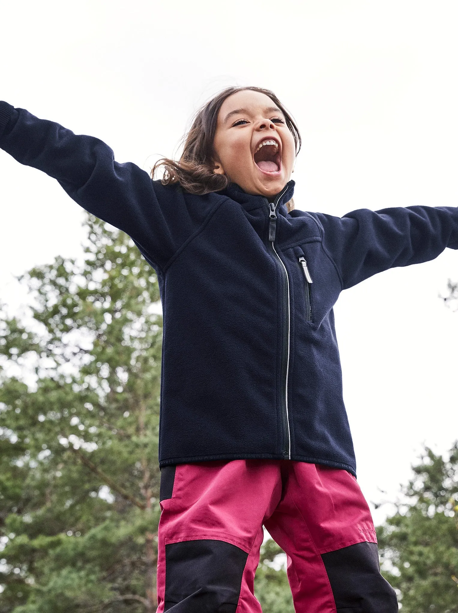 Navy Waterproof Kids Fleece Jacket