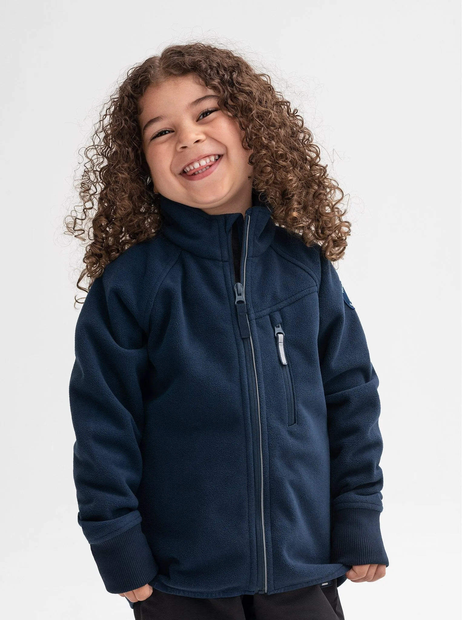 Navy Waterproof Kids Fleece Jacket