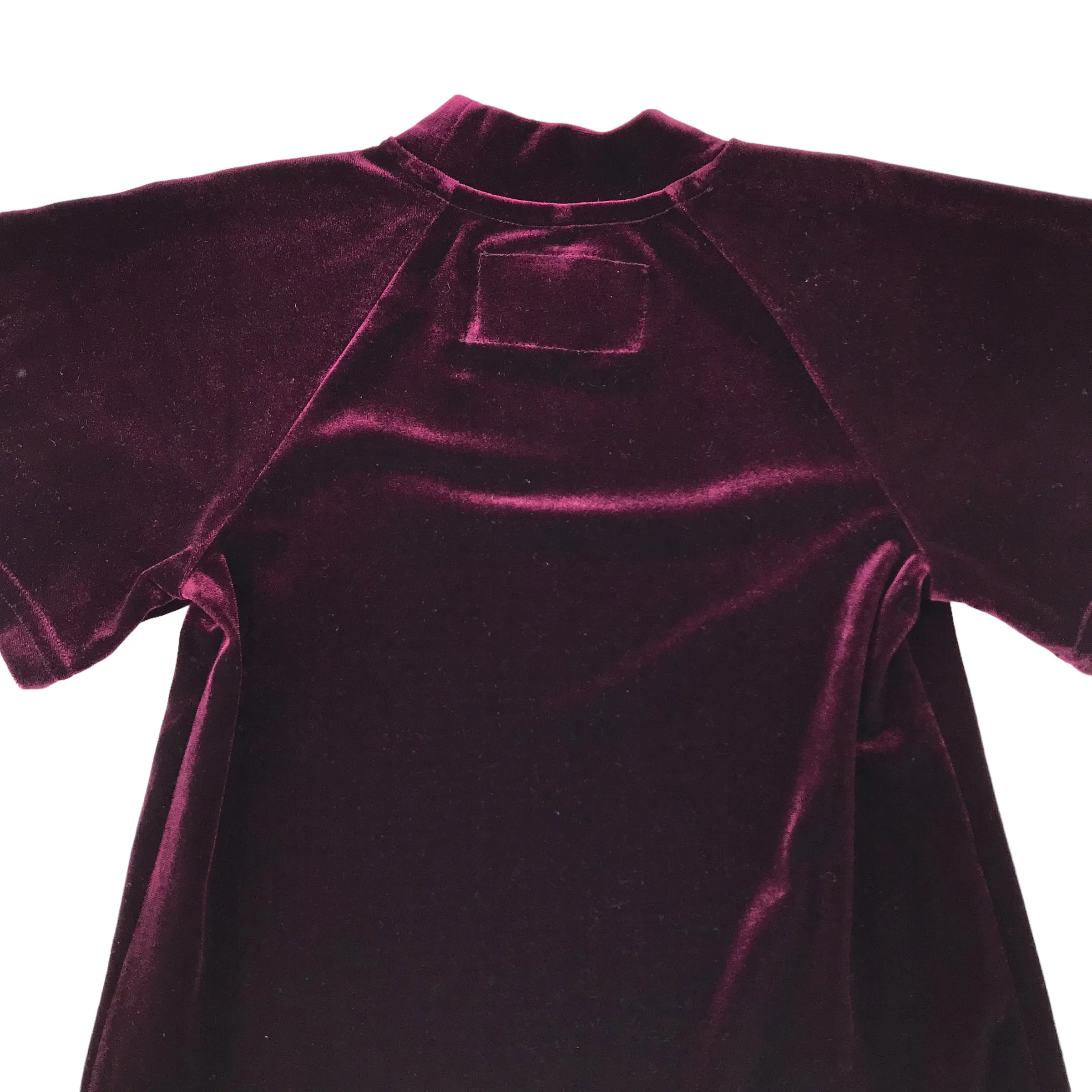 Next blouse 5-6 years purple velvet short butterfly sleeve top