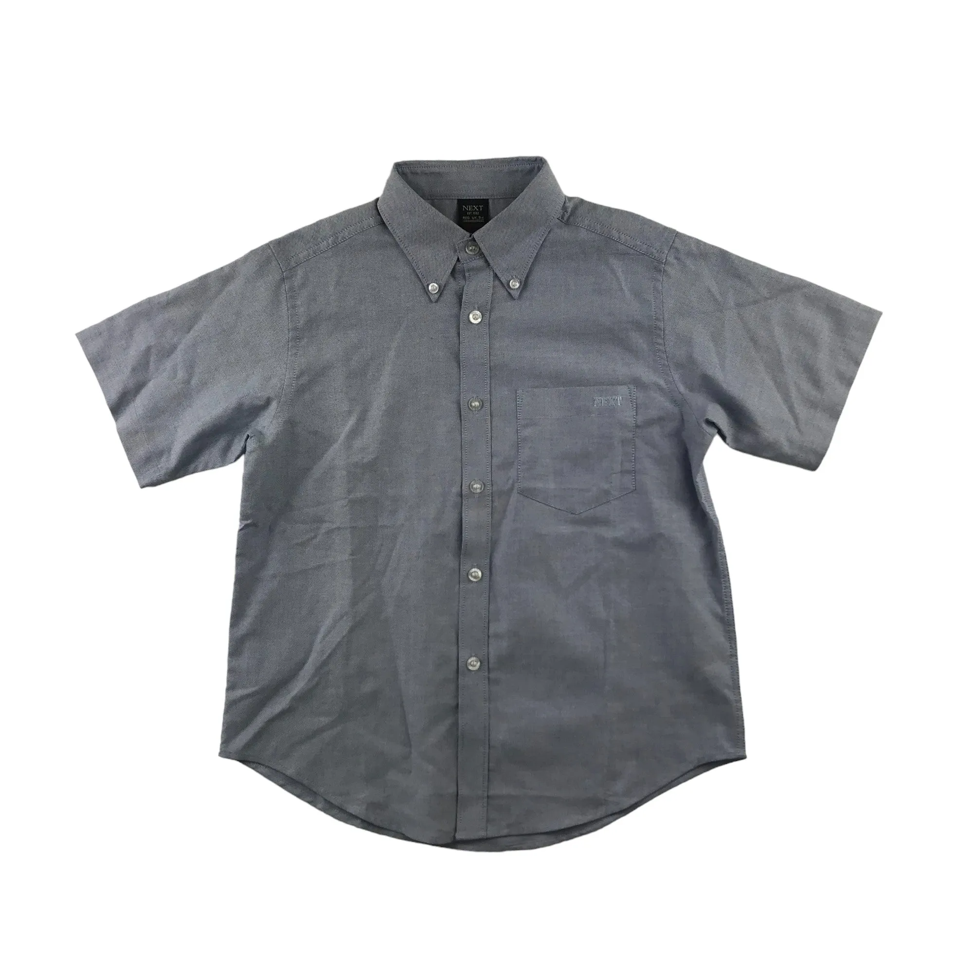 Next shirt 8-9 years light navy short sleeve button up