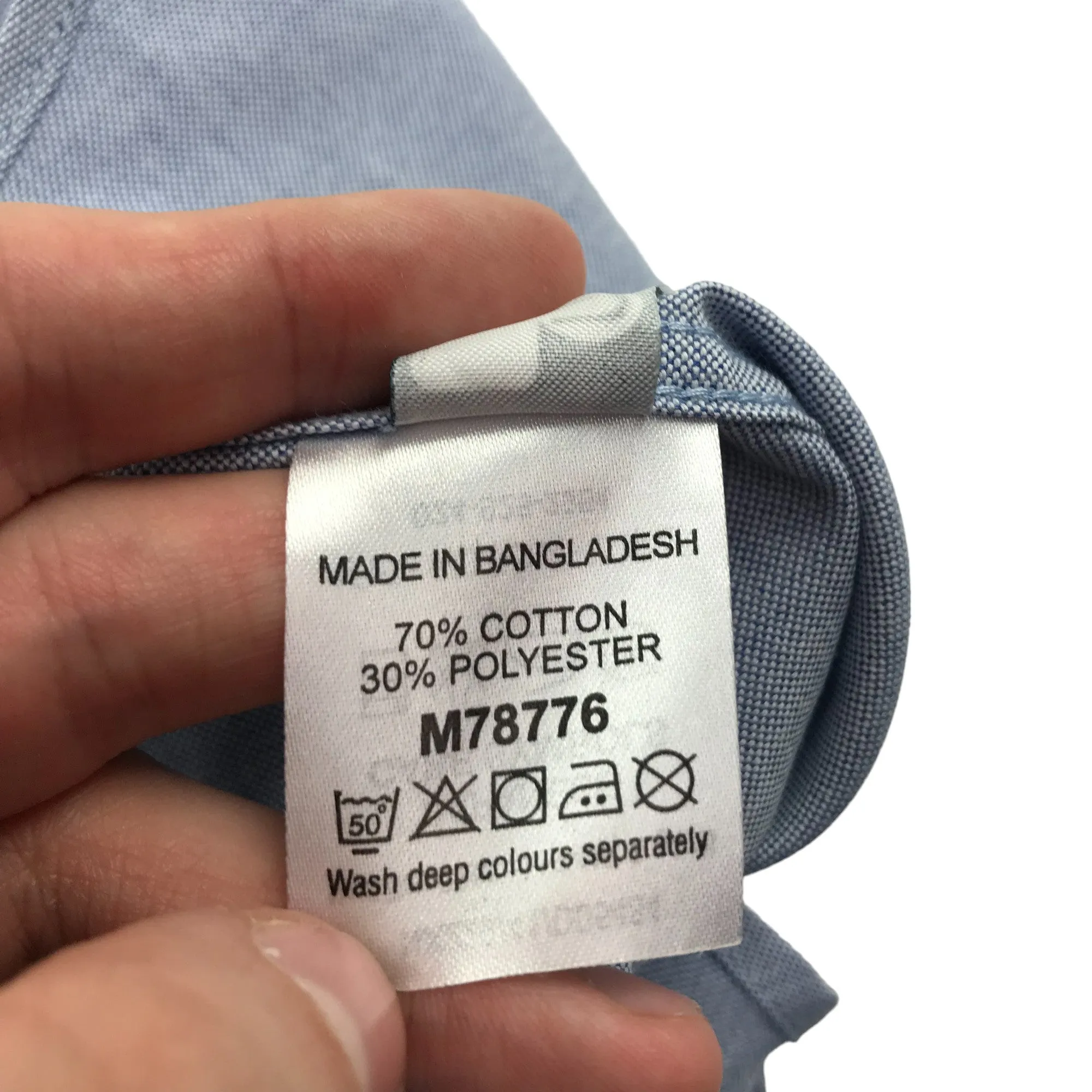 Next shirt 8-9 years light navy short sleeve button up