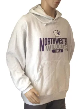 Nortwestern Wildcats Champion Gray Mens Long Sleeve Hoodie Sweatshirt (L)