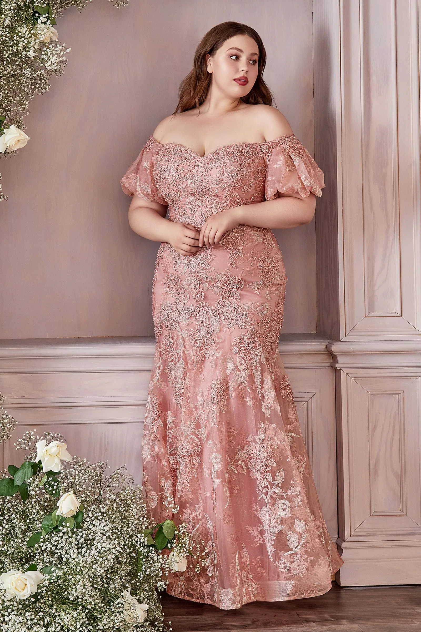Off-the-shoulder Gown