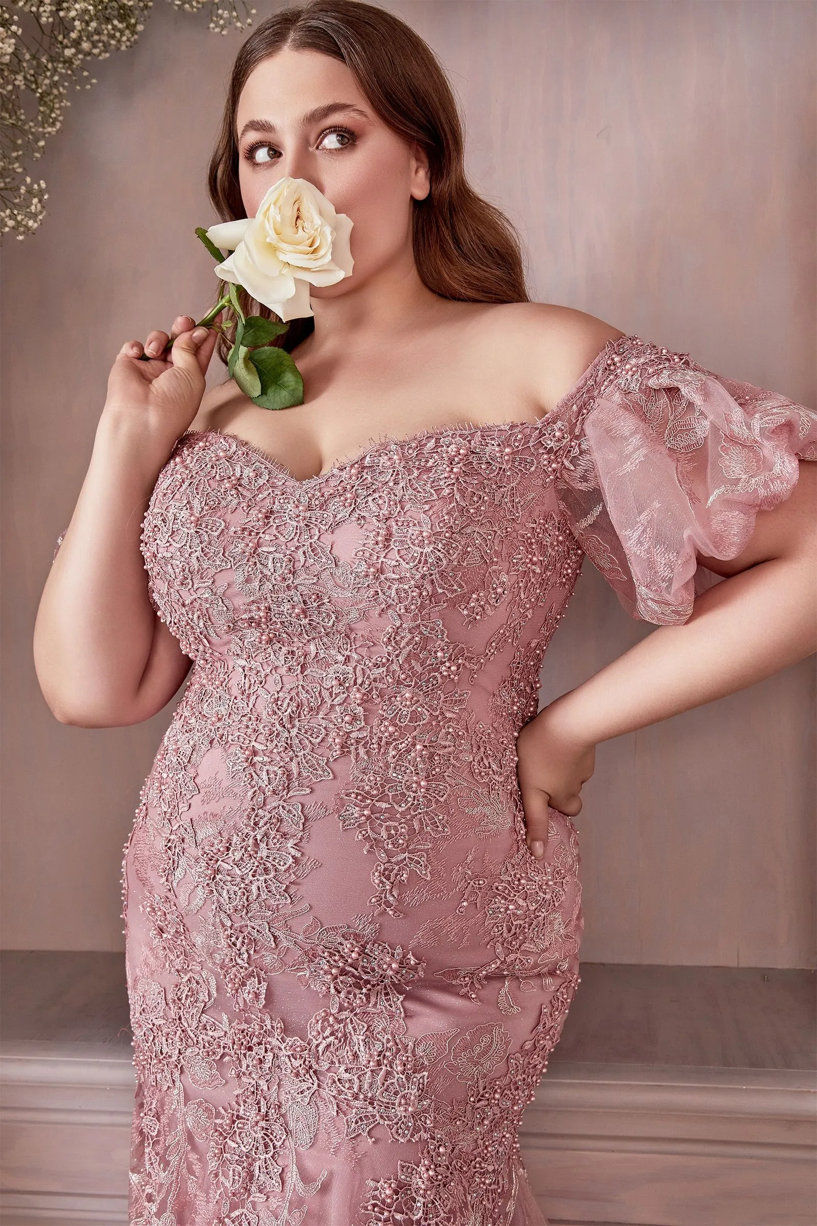 Off-the-shoulder Gown
