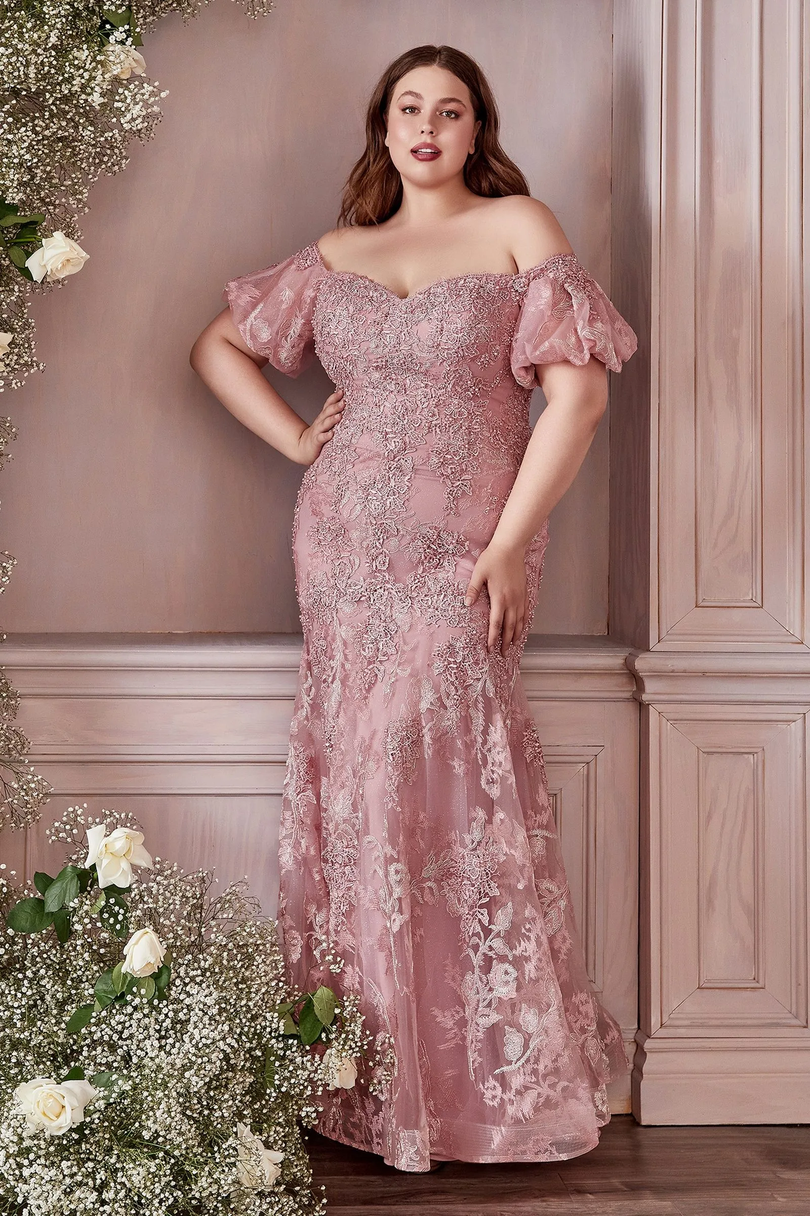 Off-the-shoulder Gown