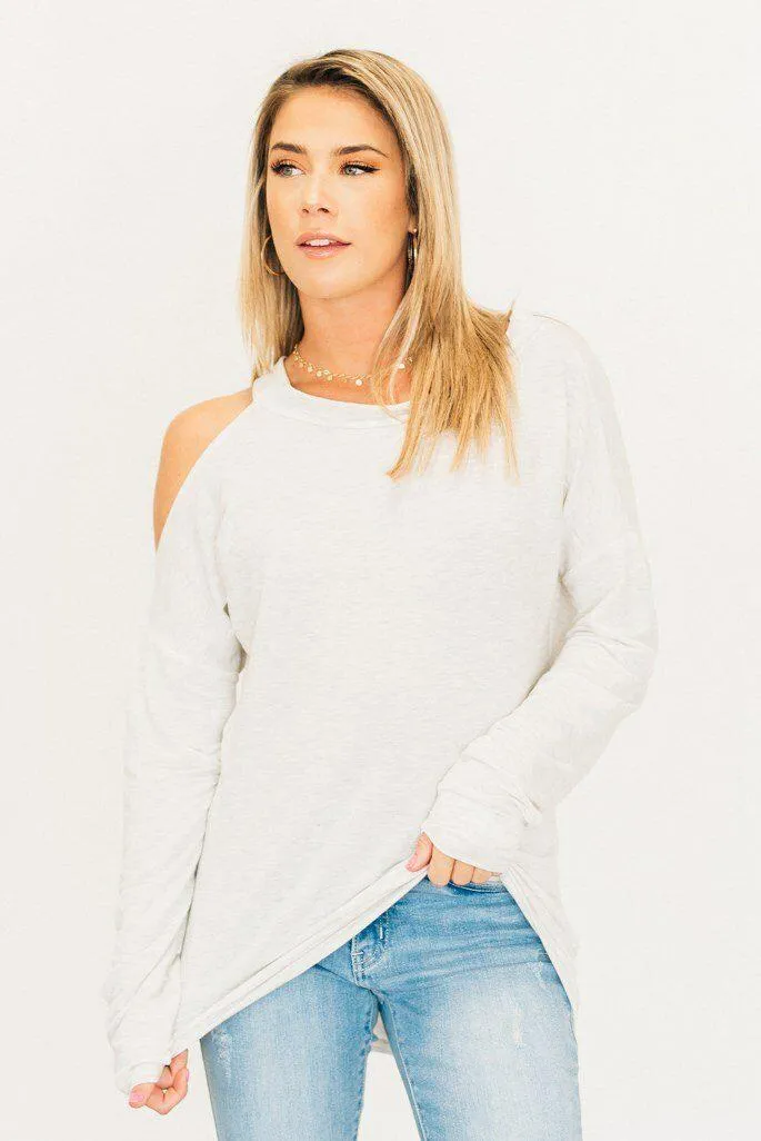 One Sided Cold Shoulder Top | Clearance