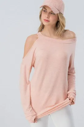 One Sided Cold Shoulder Top | Clearance