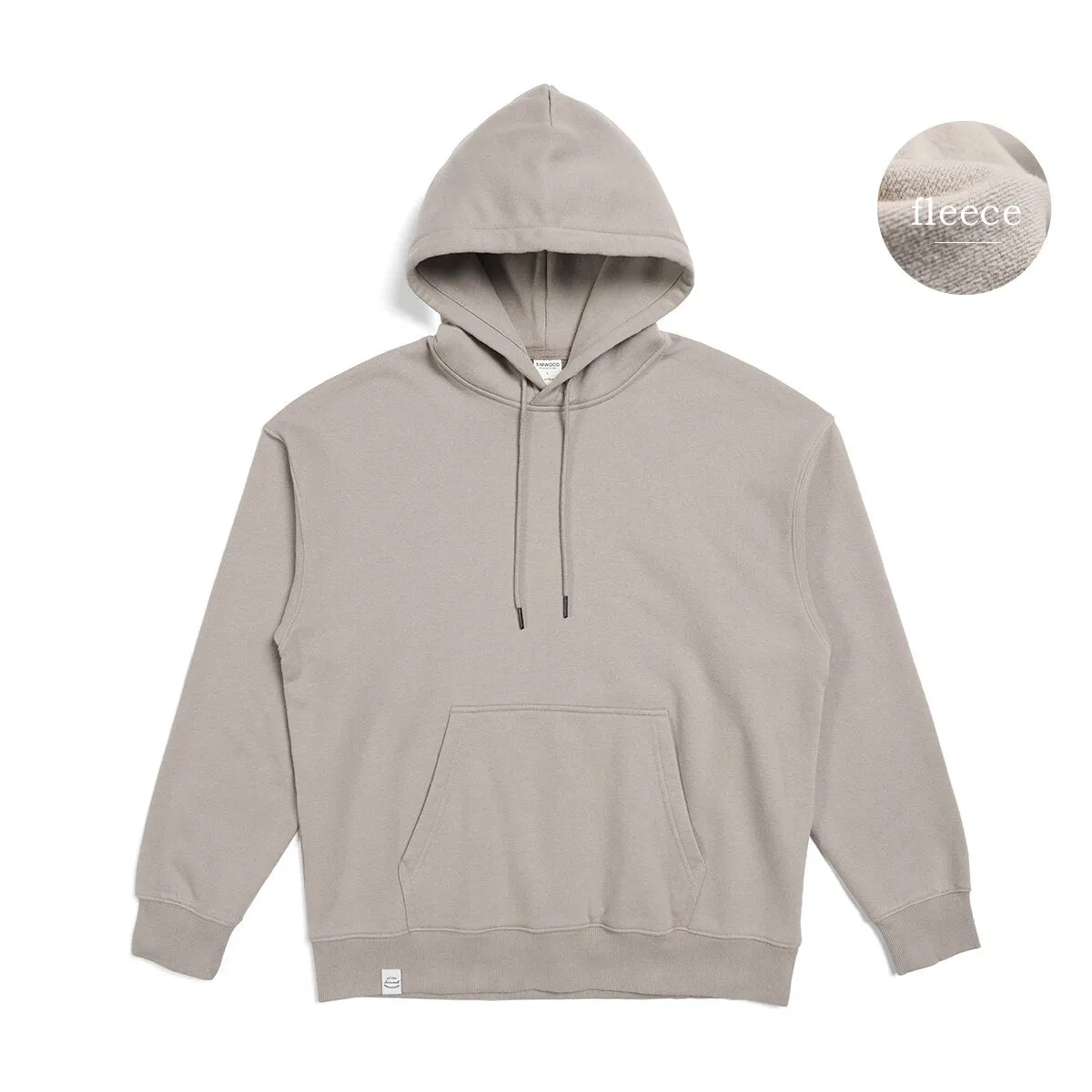 Oversize Solid Color Fabric Hoodie