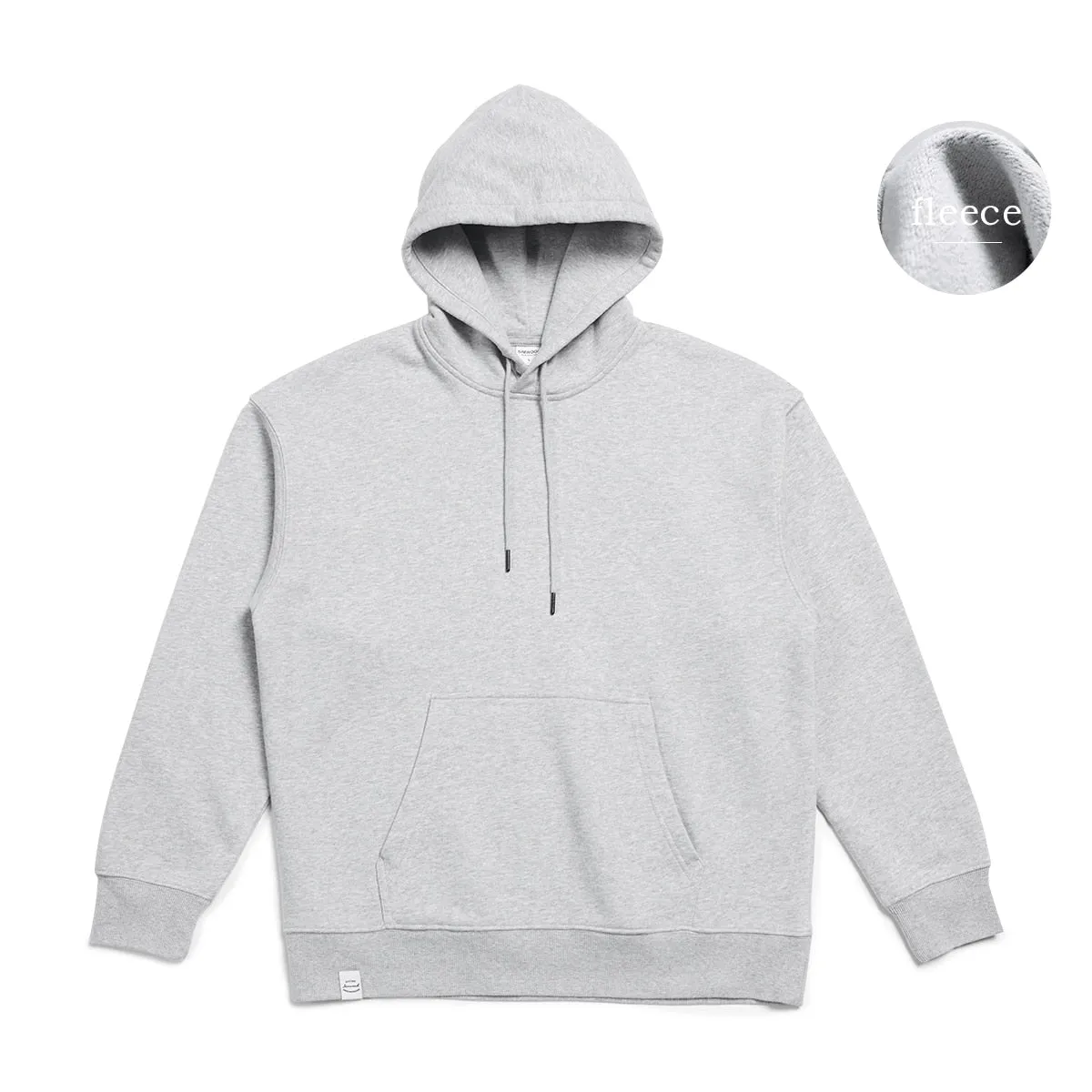 Oversize Solid Color Fabric Hoodie