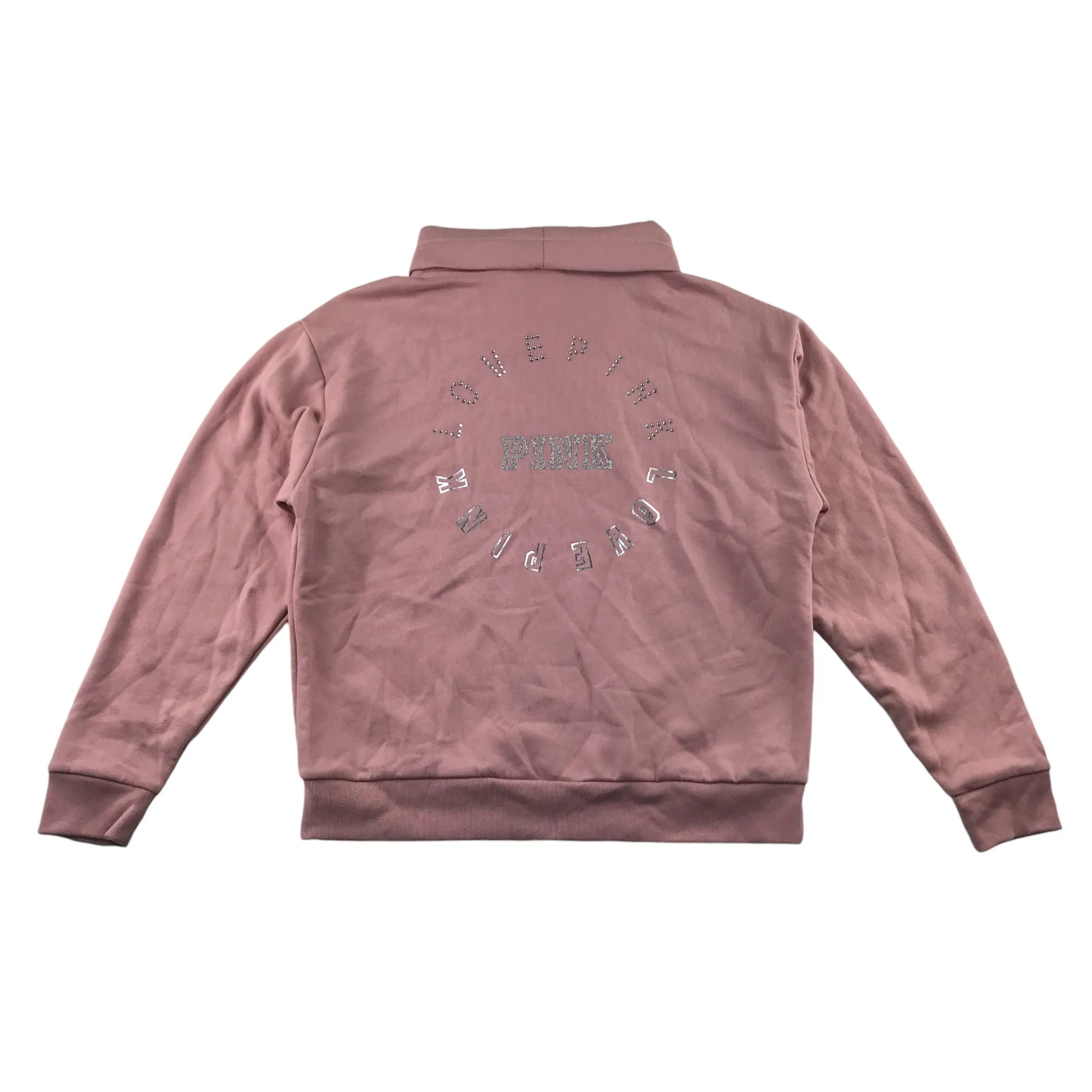 PINK sweater women size S pink oversized turn neck pullover jersey