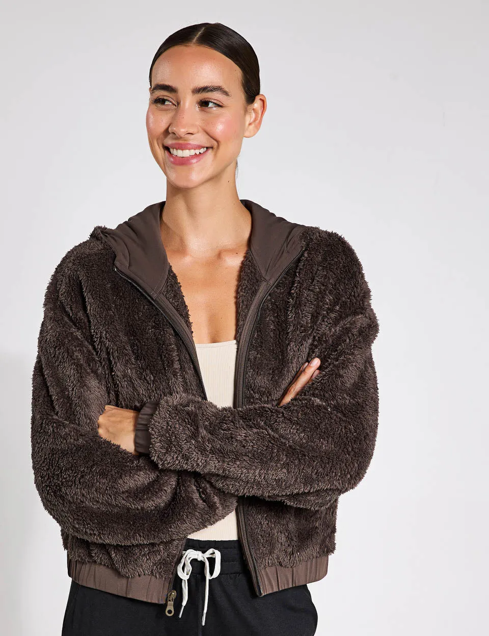 Recycled Fleece Bomber - Pine Cone