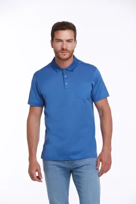Regular Fit Sax Basic Cotton Polo T-Shirt