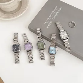Retro Small Square Watch Female Steel Strap  Dress Watch