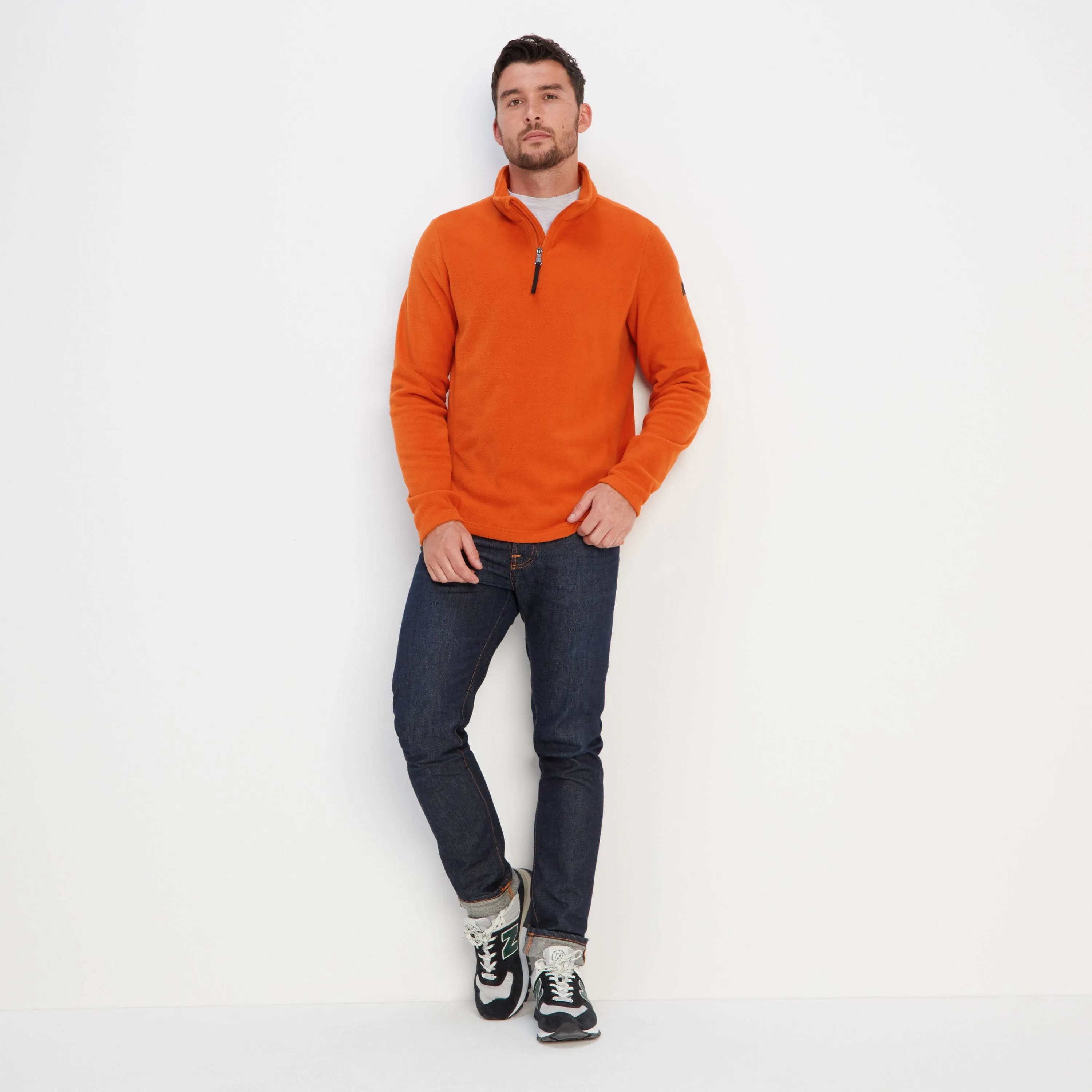 Revive Mens Quarter Zip Fleece - Dark Orange