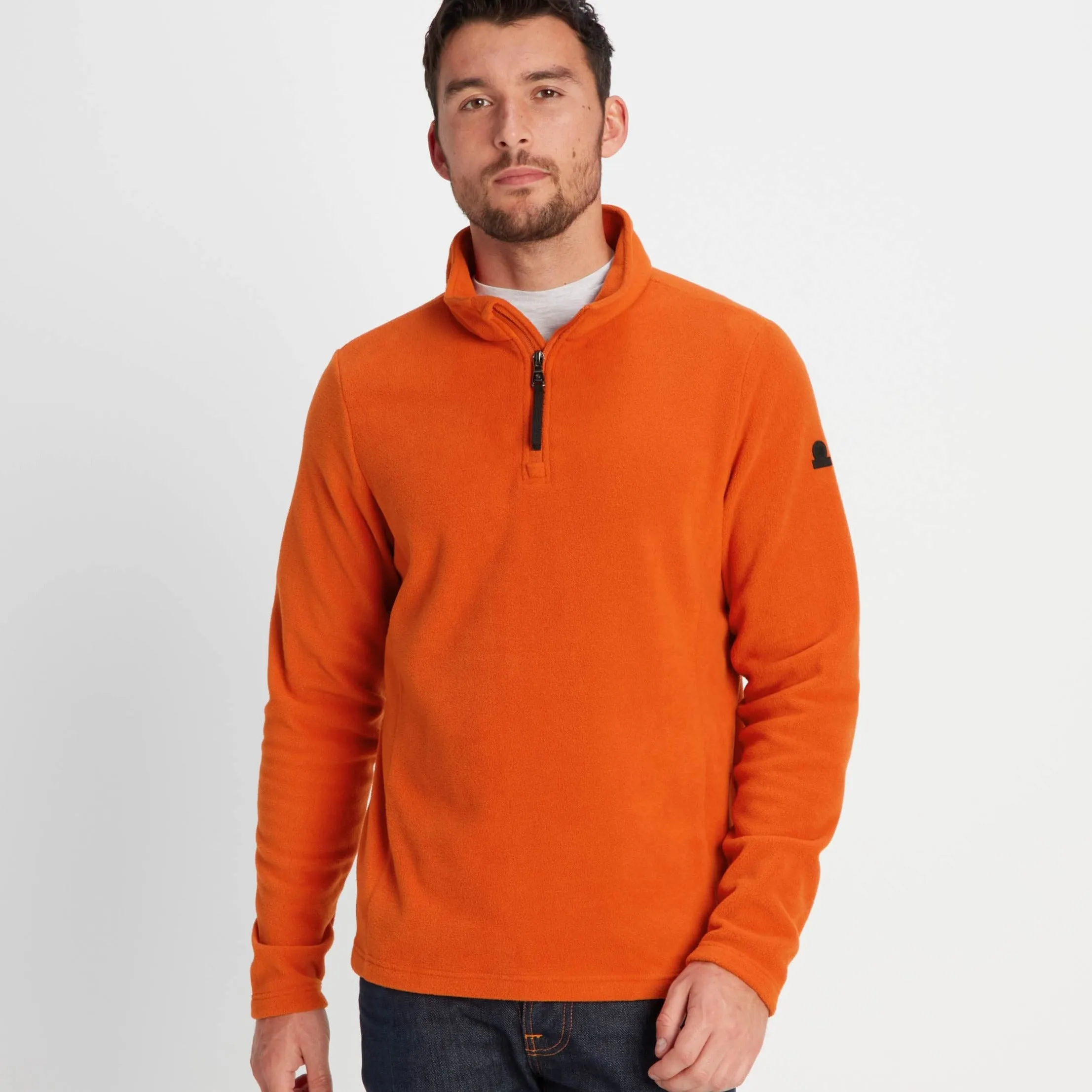 Revive Mens Quarter Zip Fleece - Dark Orange