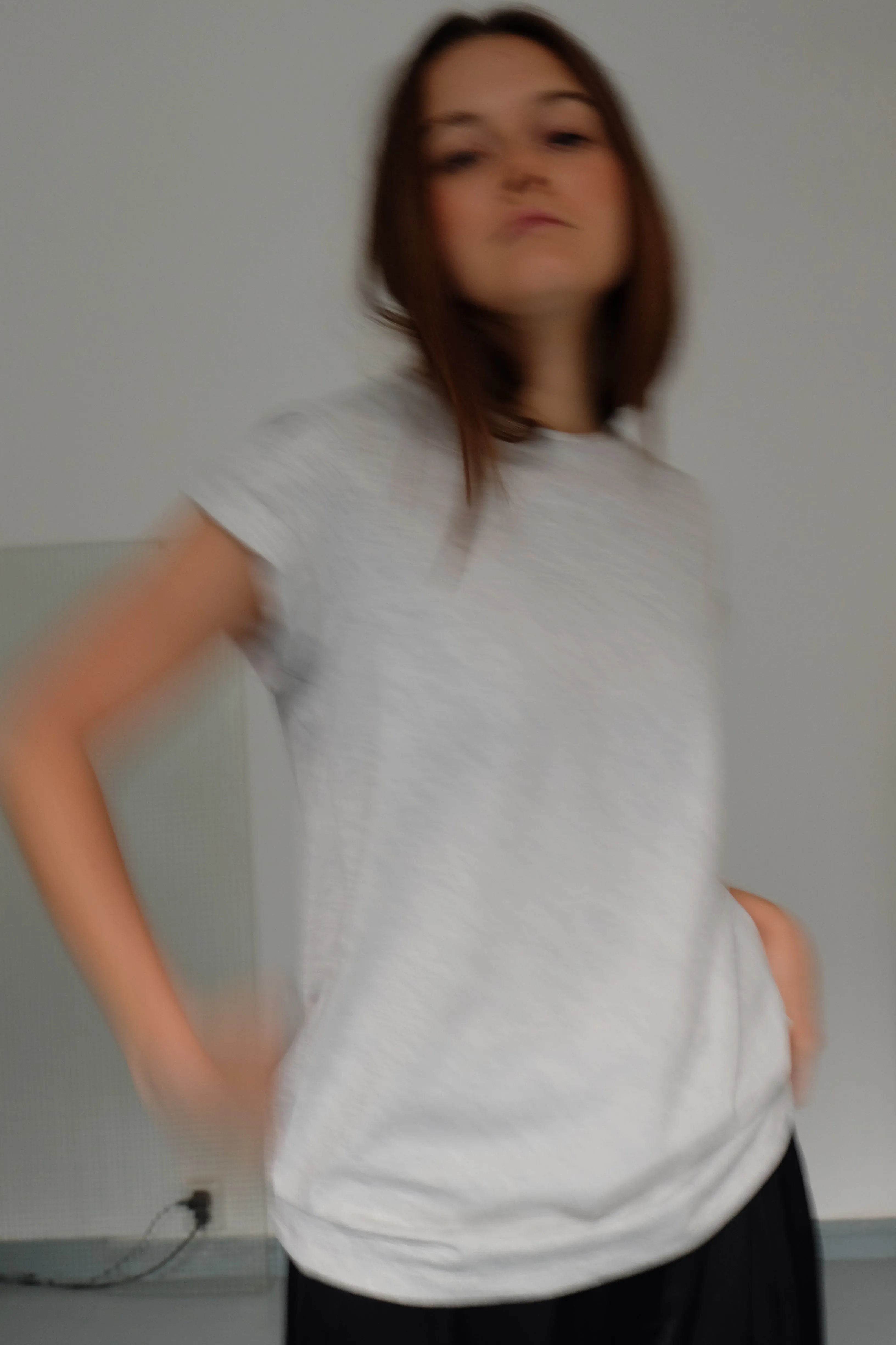 Rolled up sleeves shirt in light grey