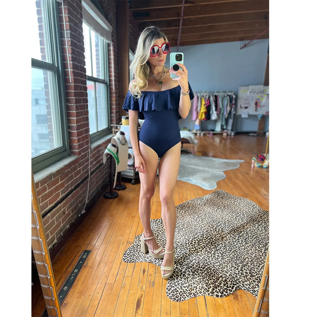 SAMPLE - Off the Shoulder One Piece Suit - Navy