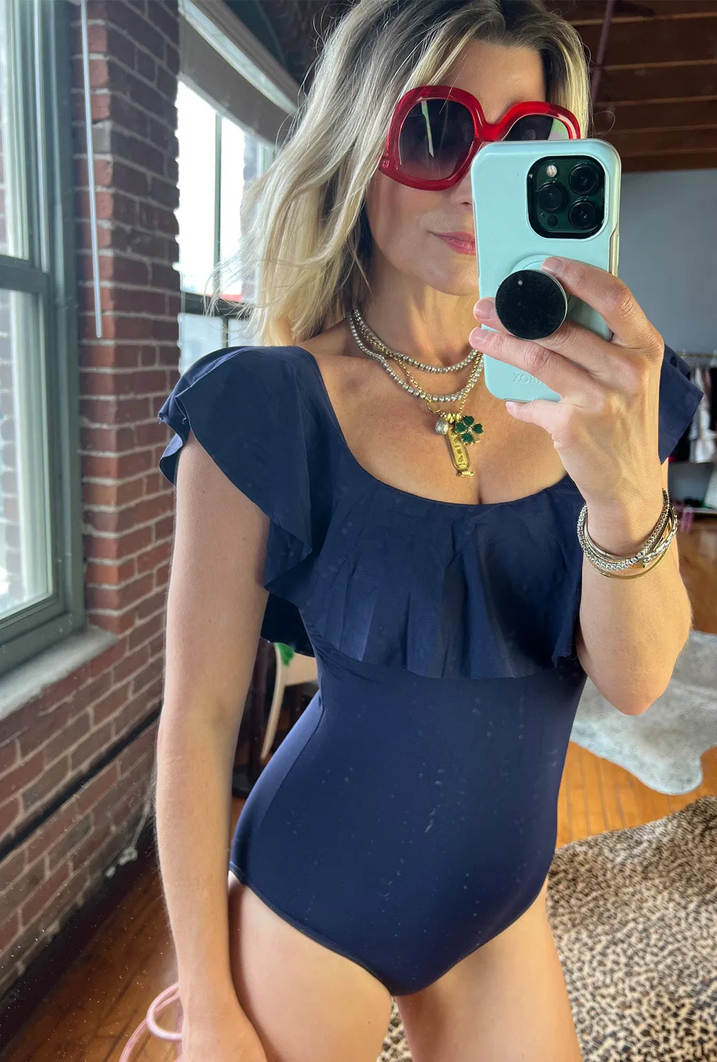 SAMPLE - Off the Shoulder One Piece Suit - Navy