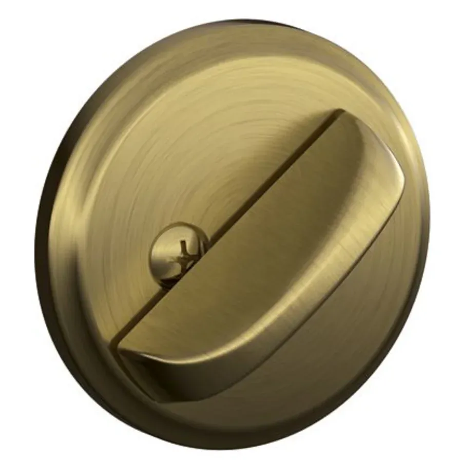 Schlage Residential B81 - One-sided Deadbolt with Exterior Plate, Dual Option Latch