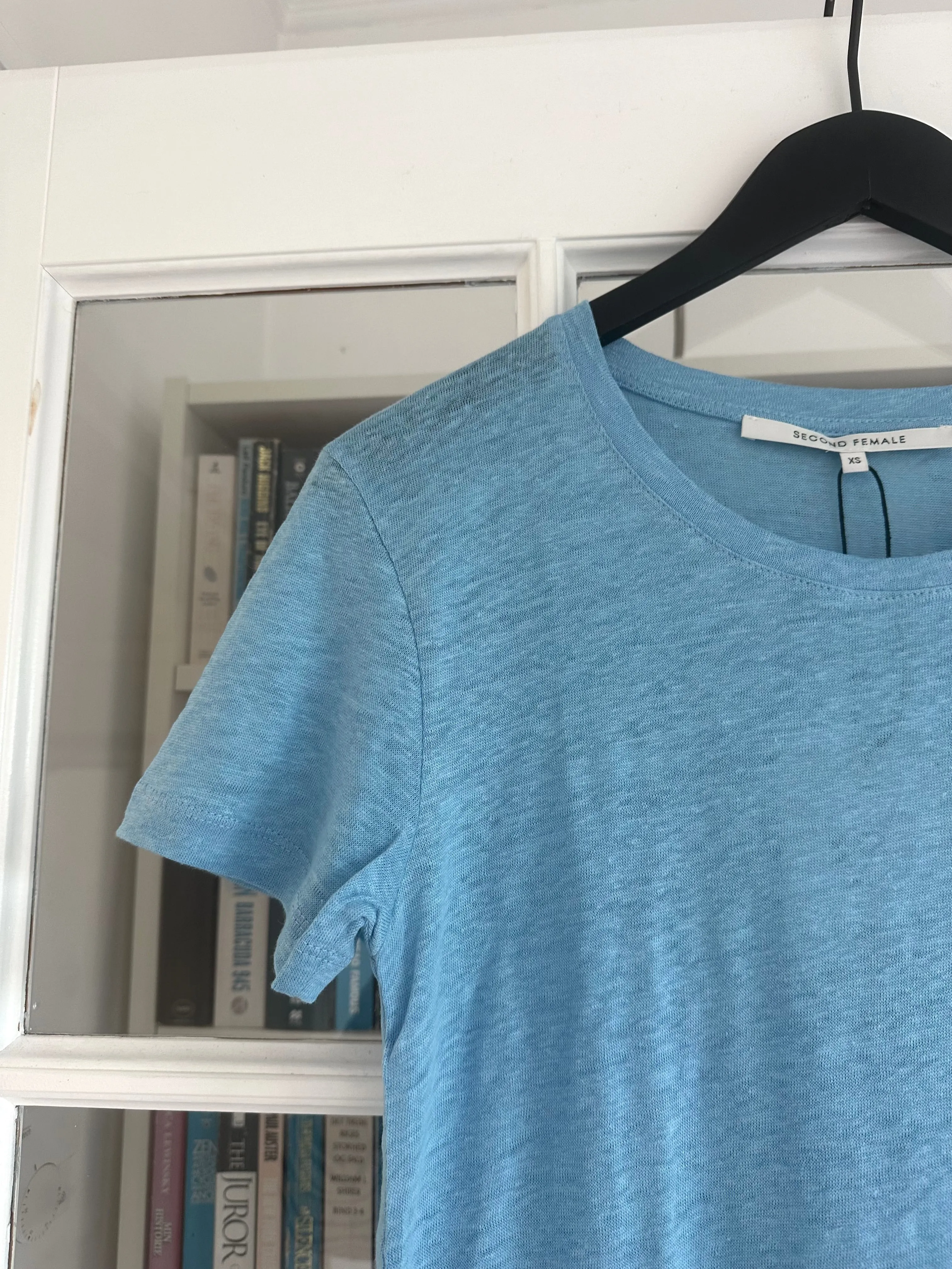Second Female Peony O-Neck Tee Alaskan Blue