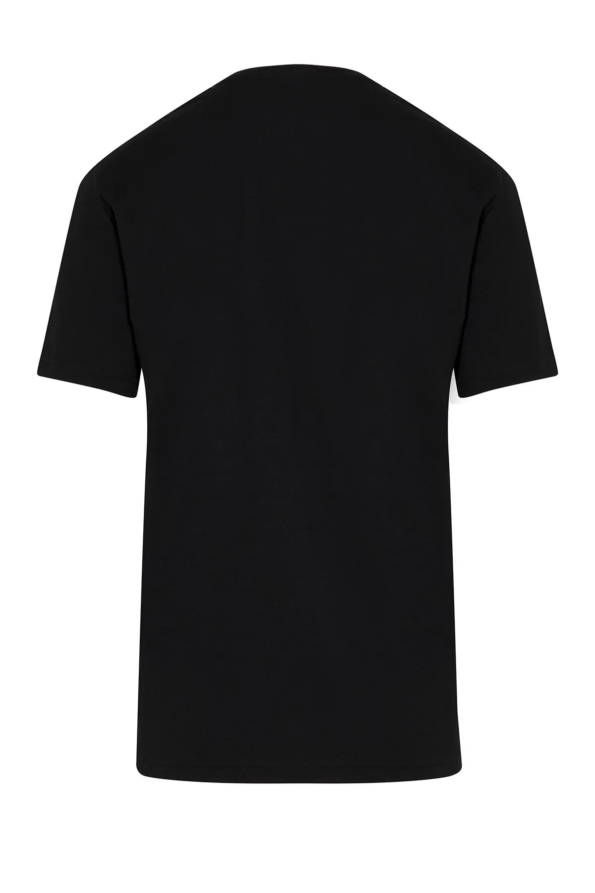 Slim Fit 100% Cotton Black Crew Neck T-Shirt