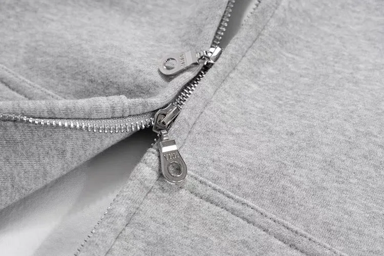 Solid Color Cardigan Hoodie
