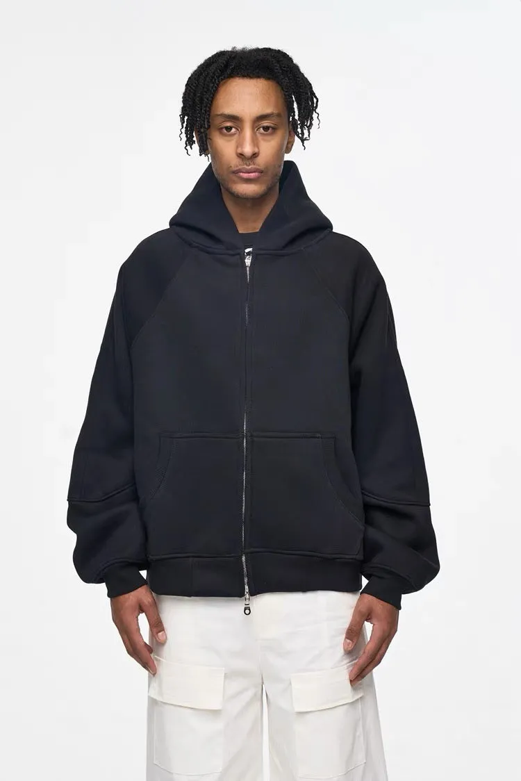 Solid Color Cardigan Hoodie