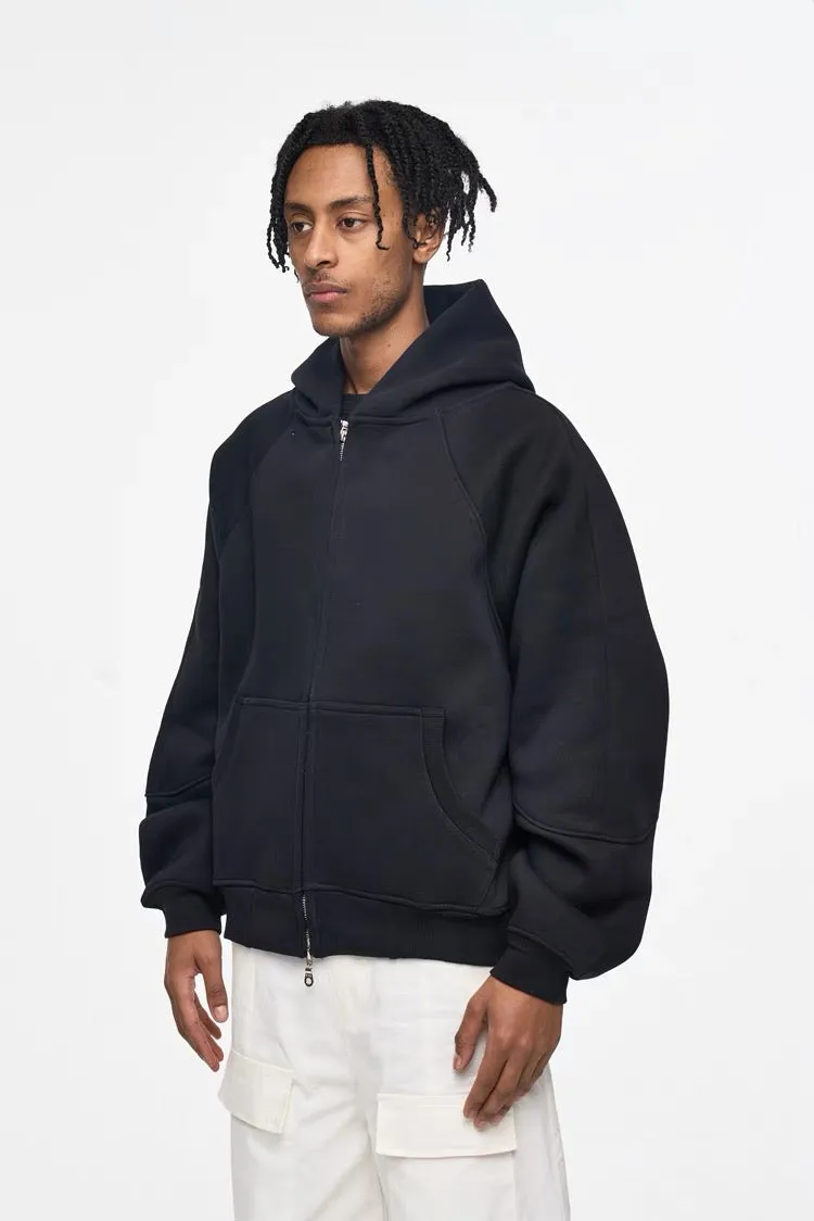 Solid Color Cardigan Hoodie