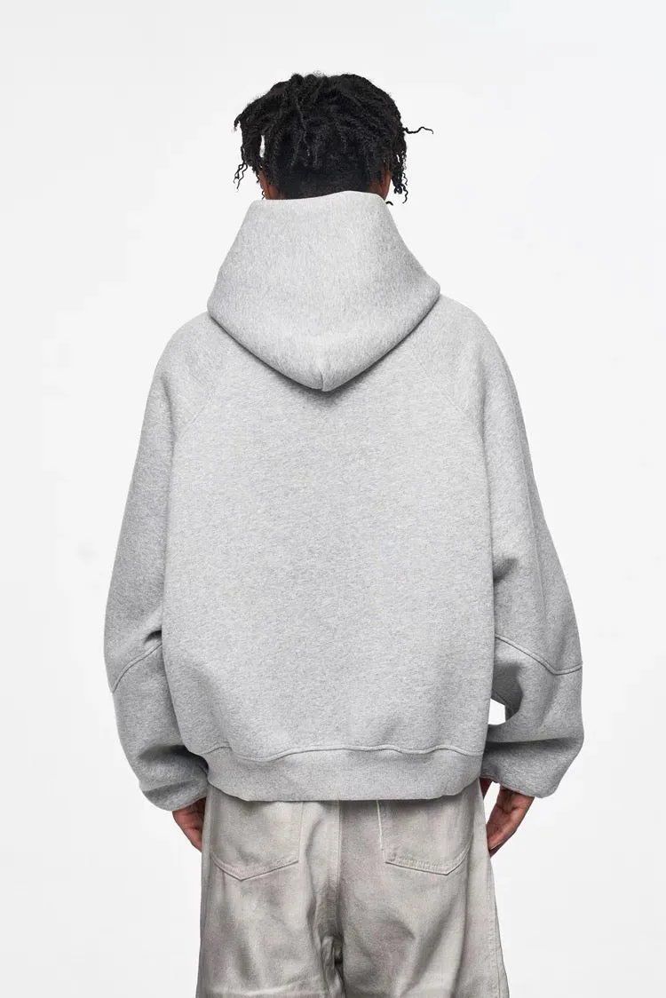 Solid Color Cardigan Hoodie