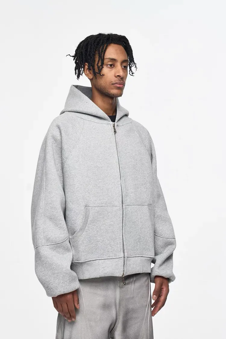Solid Color Cardigan Hoodie