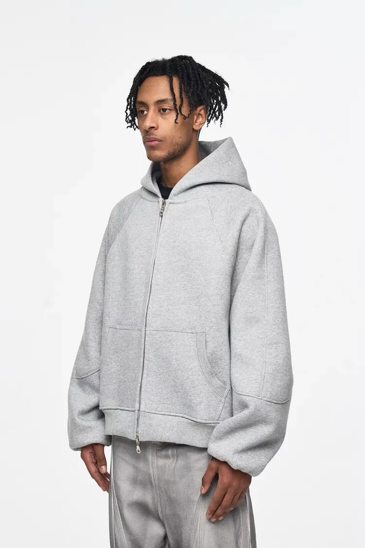 Solid Color Cardigan Hoodie