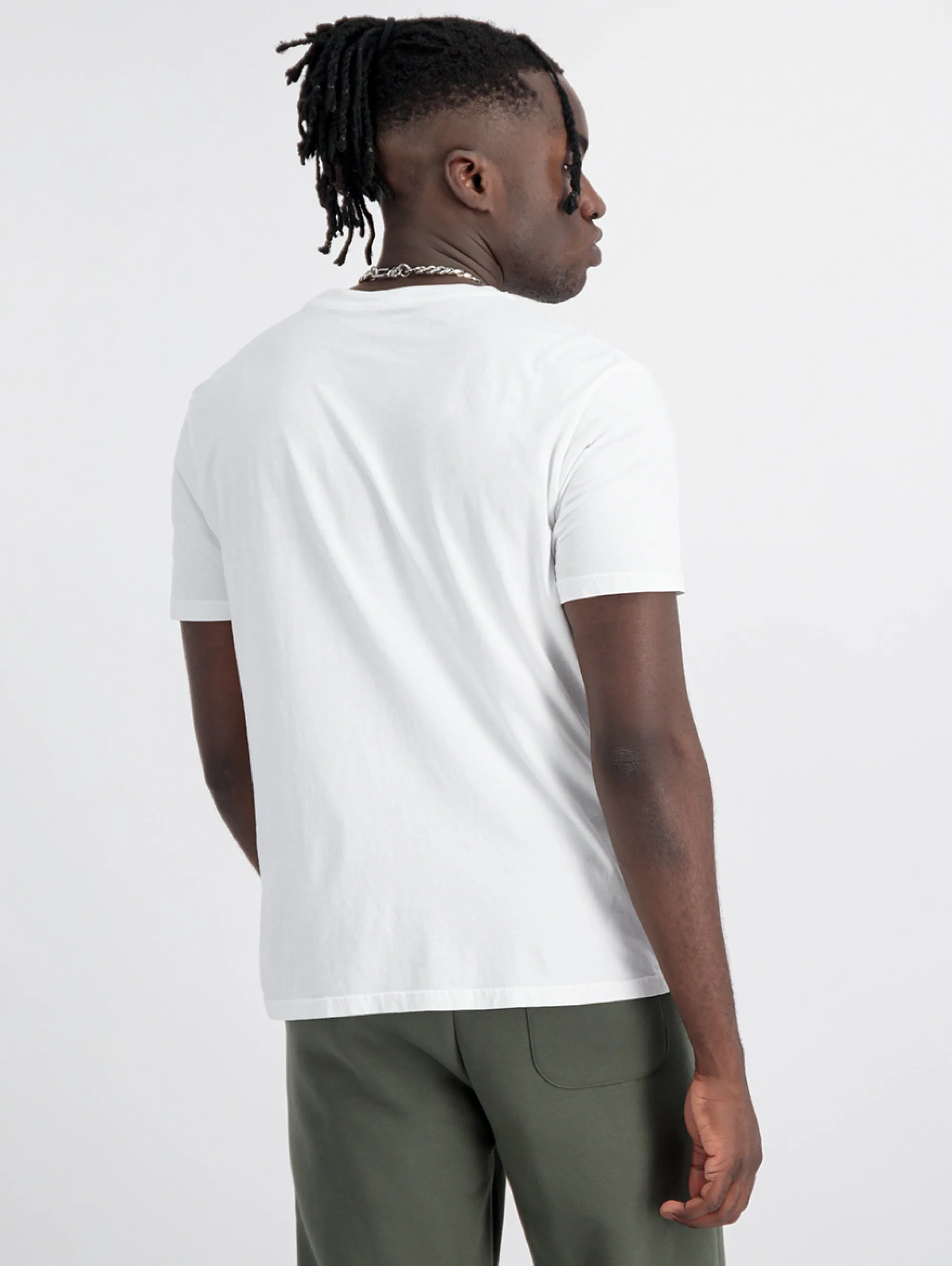 T-shirt con Logo sul Petto Bianco