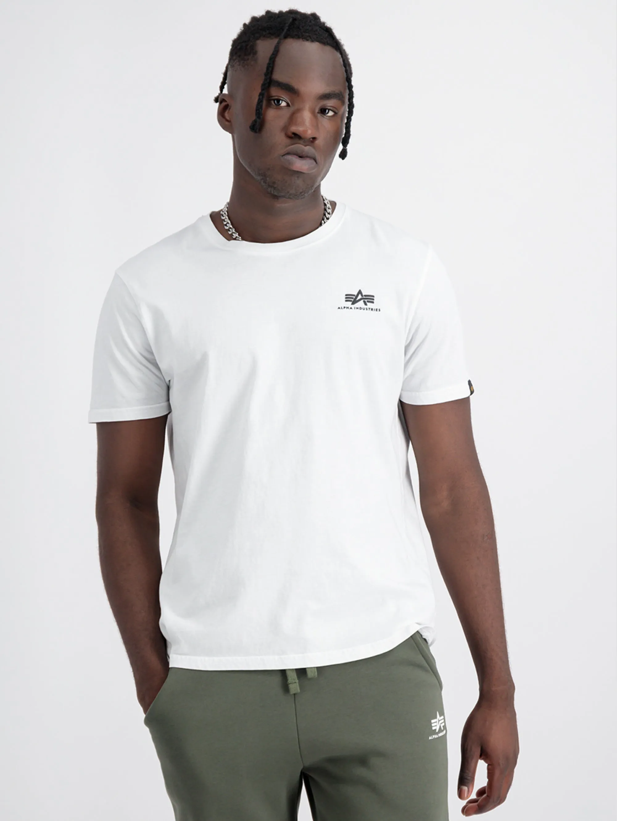 T-shirt con Logo sul Petto Bianco
