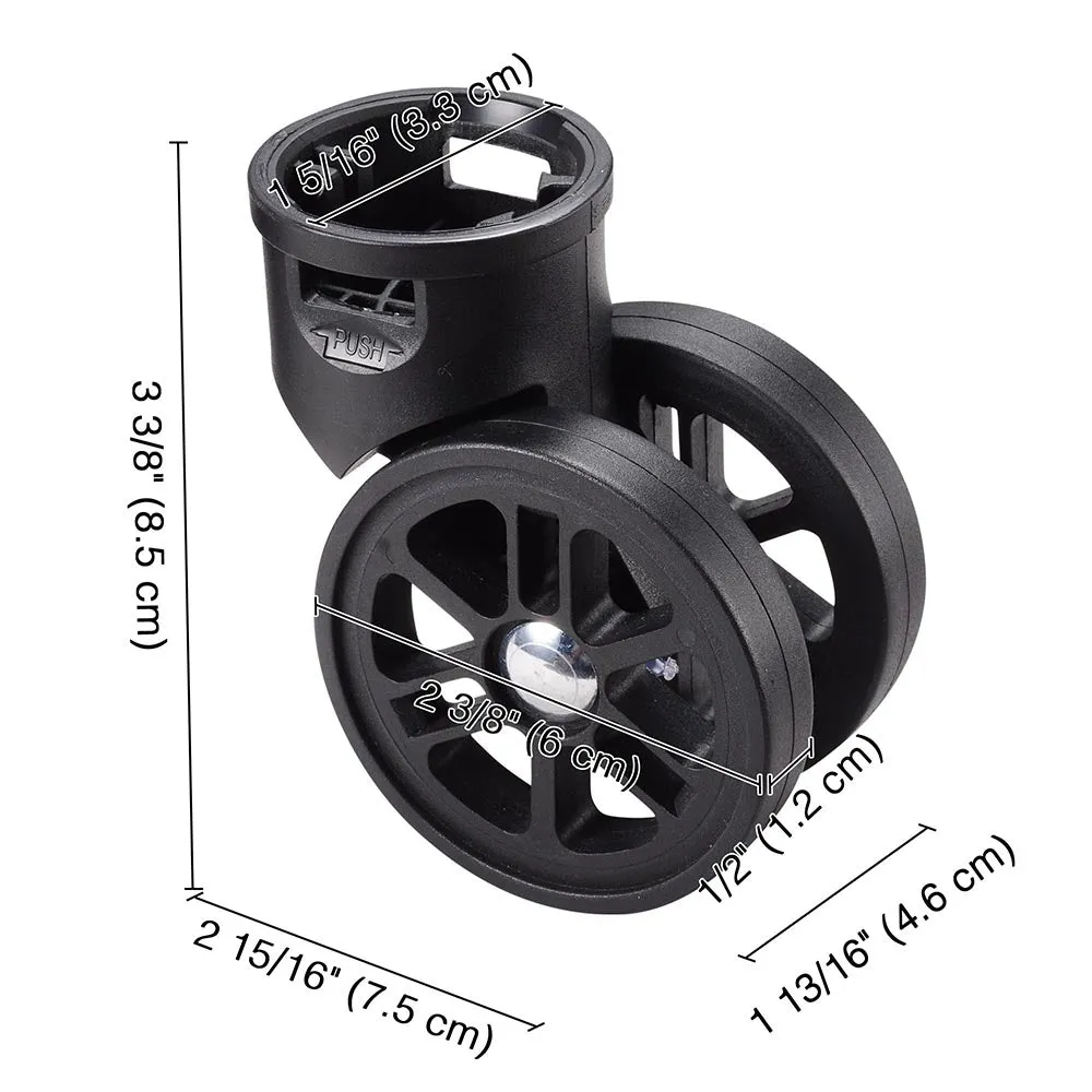 TheLAShop Swivel Casters Makeup Case Replacement 2Pcs