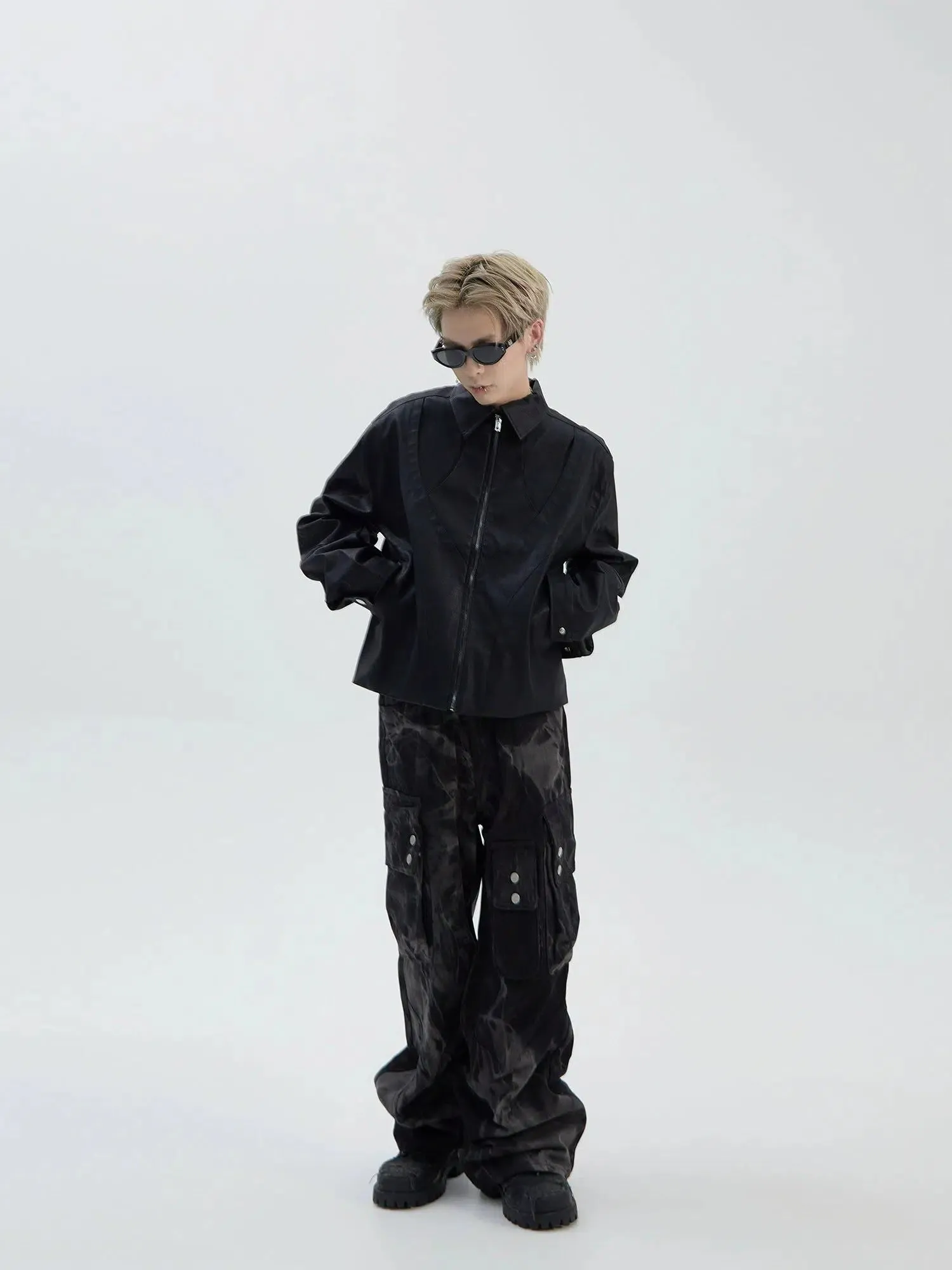 Tie-Dyed Multi-Pocket Cargo Pants