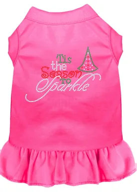 Tis The Season To Sparkle Rhinestone Dog Dress Bright Pink 4x (22)