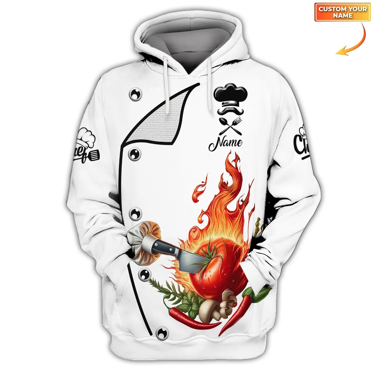 Unisex Shirt, Custom Name Chef Sweatshirt, Cooking Lover Shirt, Cooking Apparel