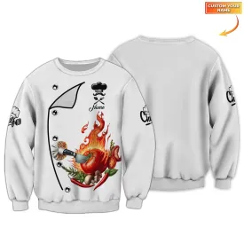 Unisex Shirt, Custom Name Chef Sweatshirt, Cooking Lover Shirt, Cooking Apparel