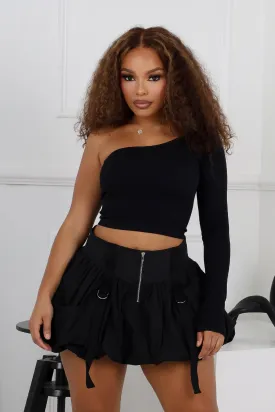 Unspoken Words One Off the Shoulder Basic Top