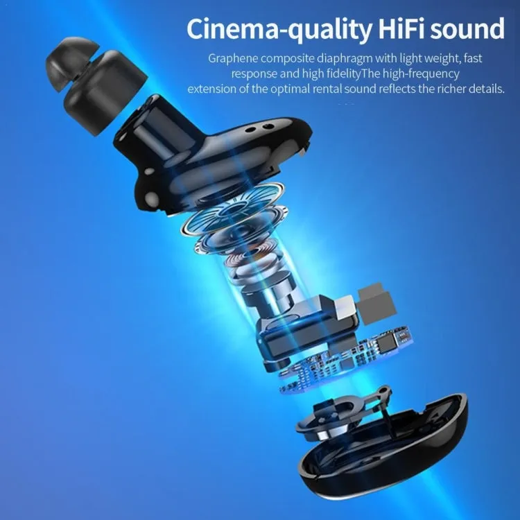 V21 Mini Single Ear Stereo Bluetooth V5.0 Wireless Earphones without Charging Box(Blue)