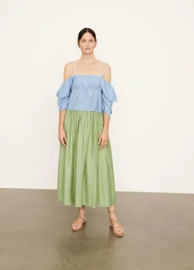 Vince - Paneled Off Shoulder Cami in Vista Blue