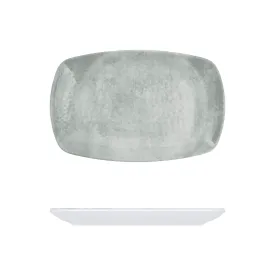 White Shakti Stone Melamine Oblong Plate 23.5 x 15cm - Pack 12