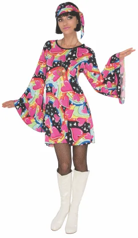 Womens 60s Hippie Go Go Girl Costume